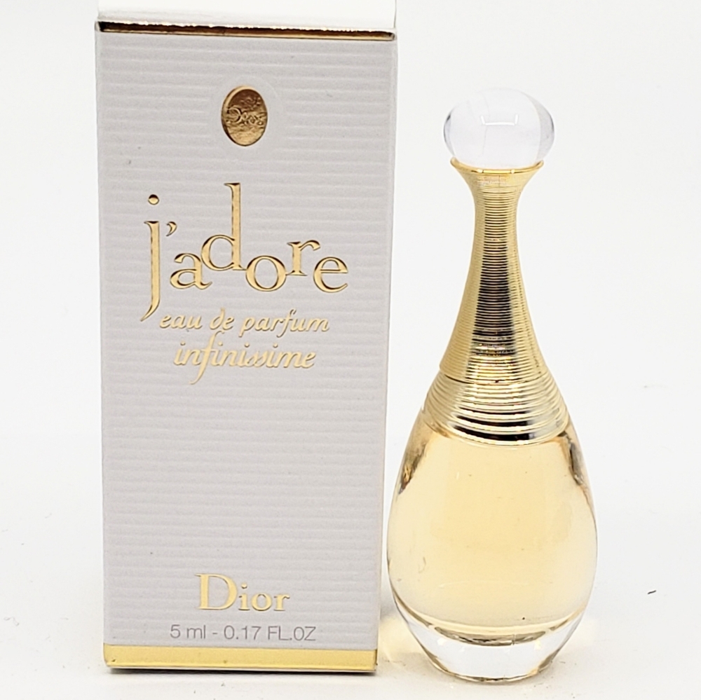 NWOT Dior J'adore Eau de Parfum Infinissime 5ml White and Gold Bottle